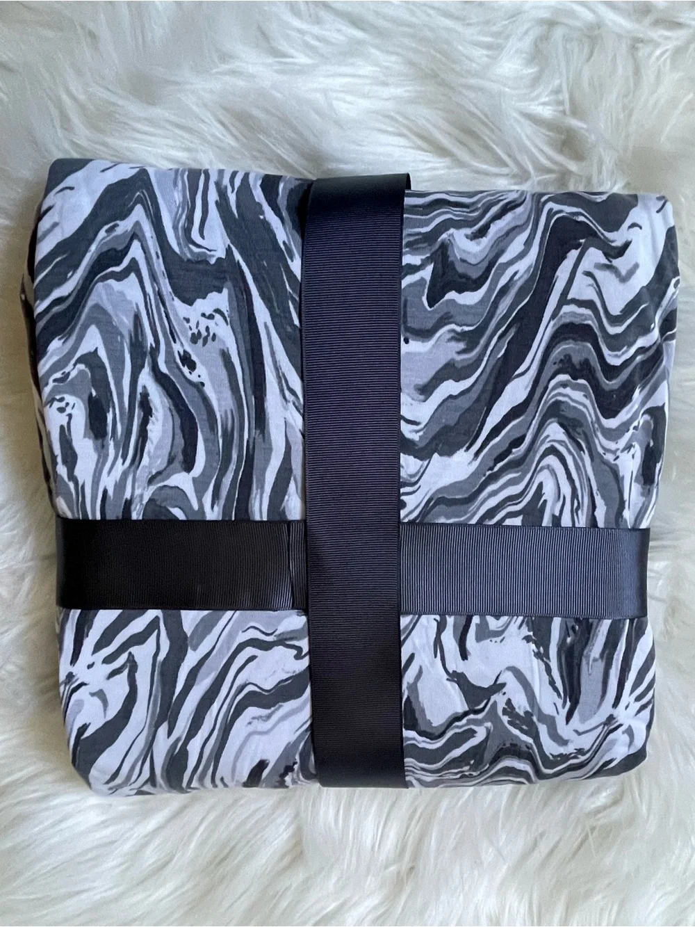 Little Sleepies Gray Marble Swirl Cloud Blanket Large 50x50 NWT Bamboo